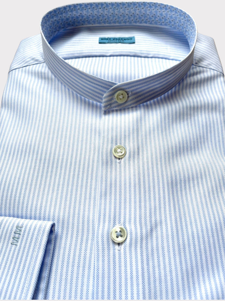 White Pale Blue Stripe Shirt