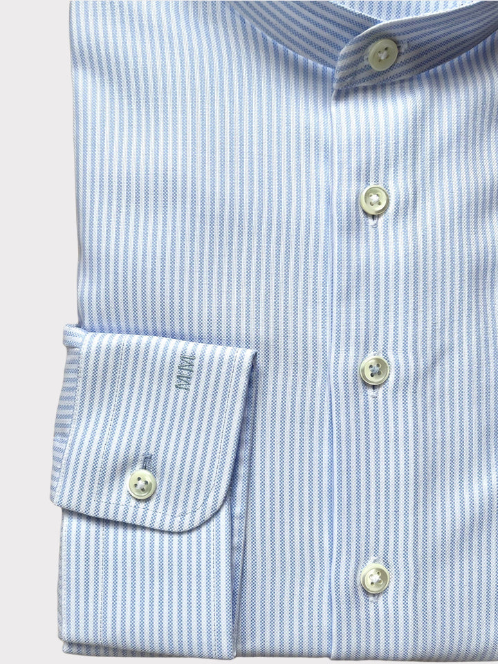 White Pale Blue Stripe Shirt