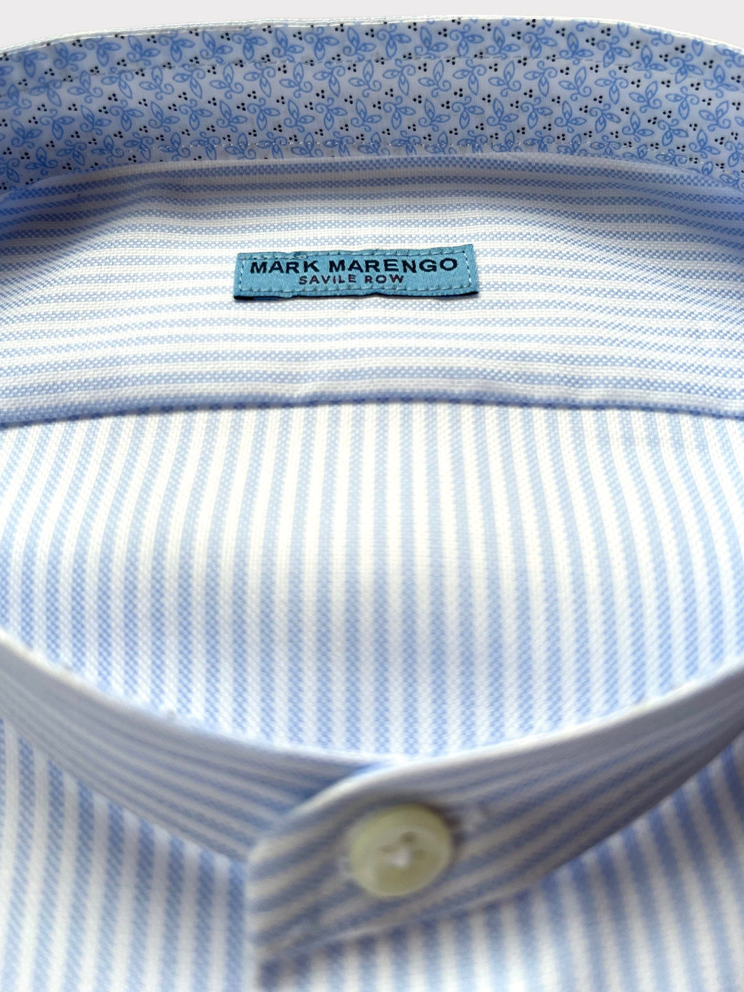 White Pale Blue Stripe Shirt