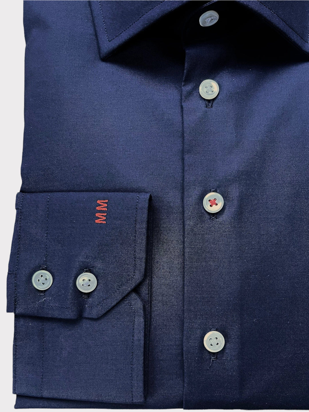 Navy Twill Stretch Shirt