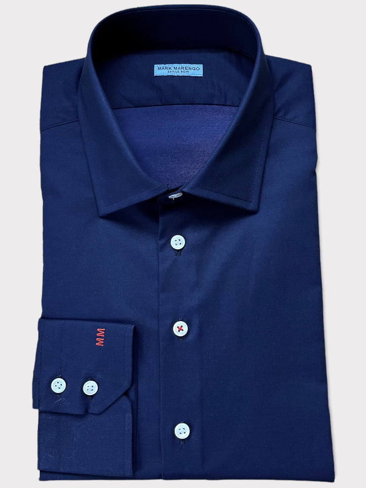 Navy Twill Stretch Shirt