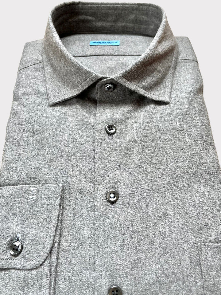 Chemise en flanelle grise 