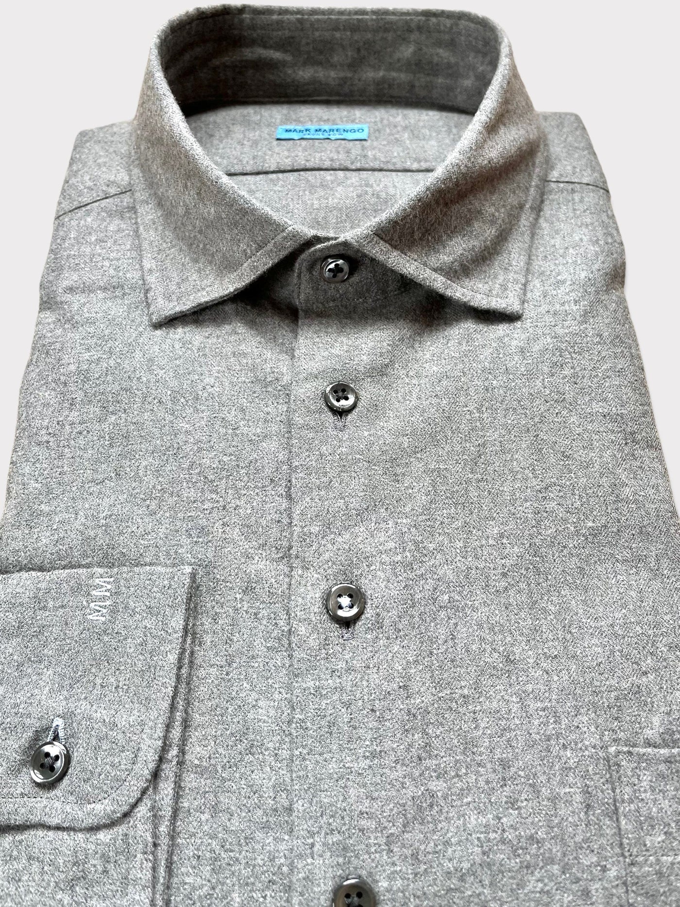 Grey Brushed Cotton Shirt