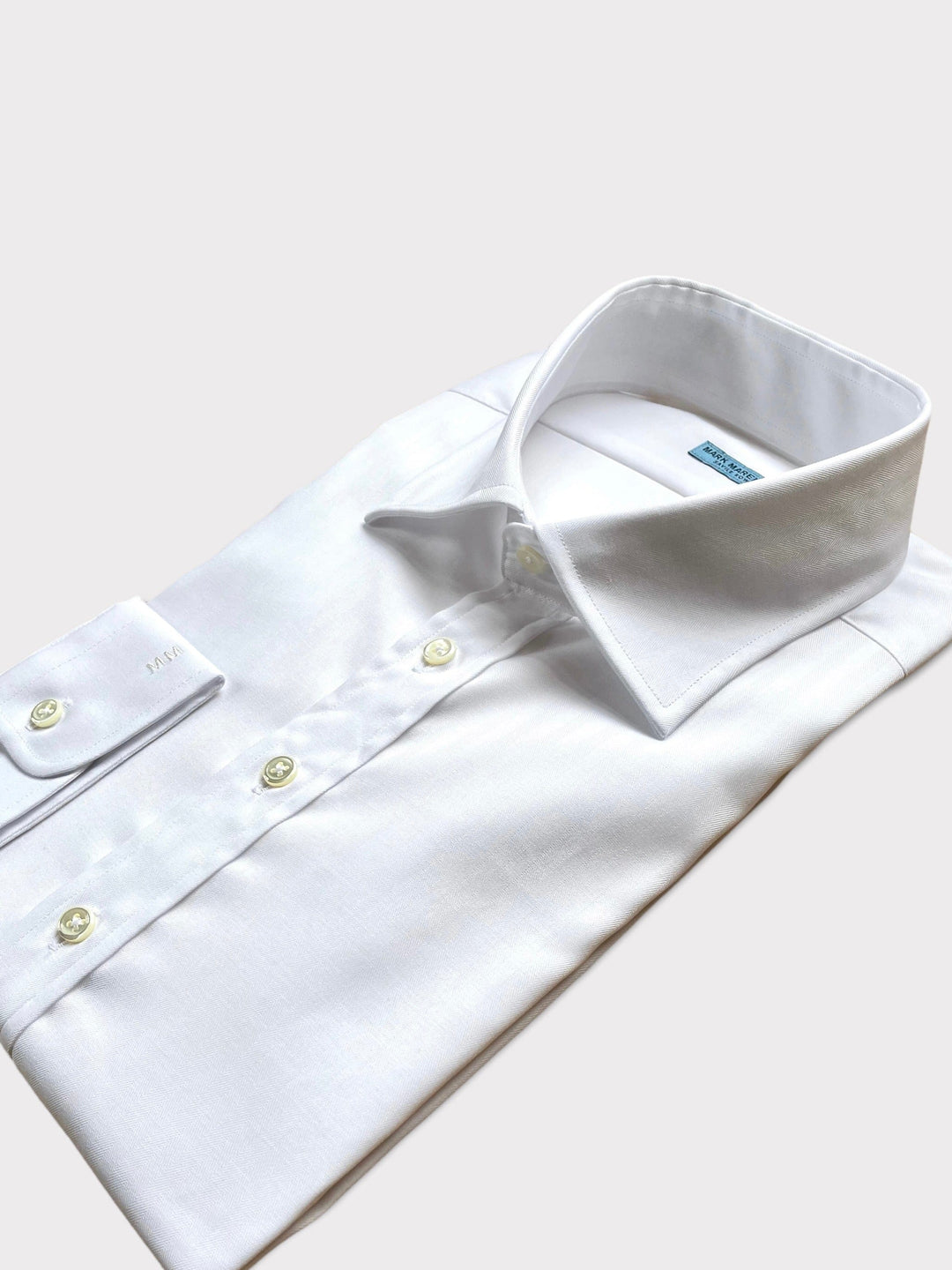 White Herringbone Shirt