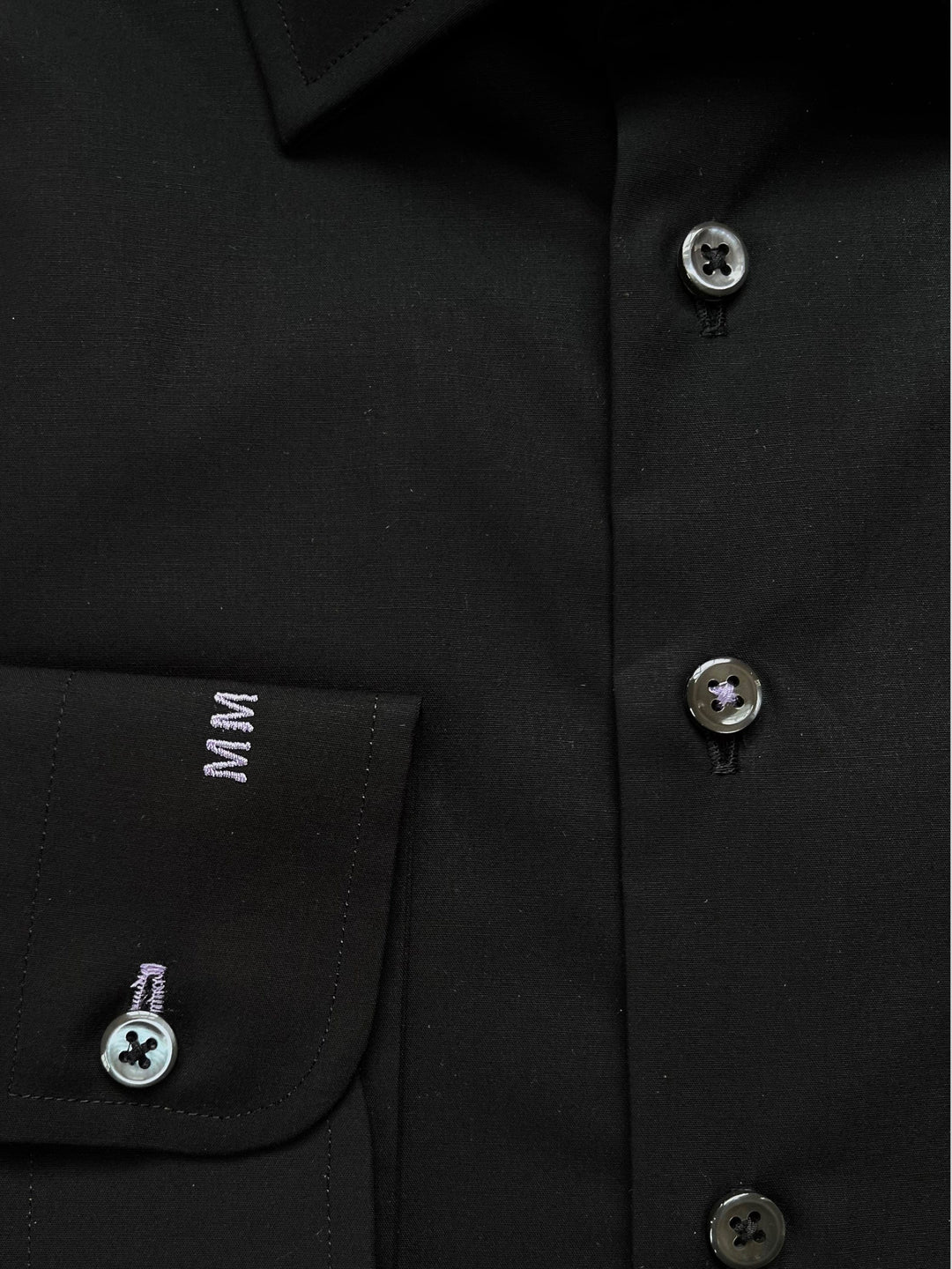 Black Stretch Poplin Shirt