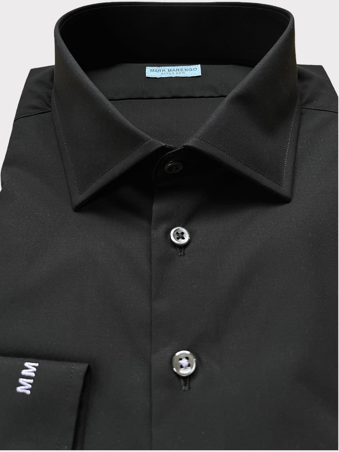 Black Stretch Poplin Shirt