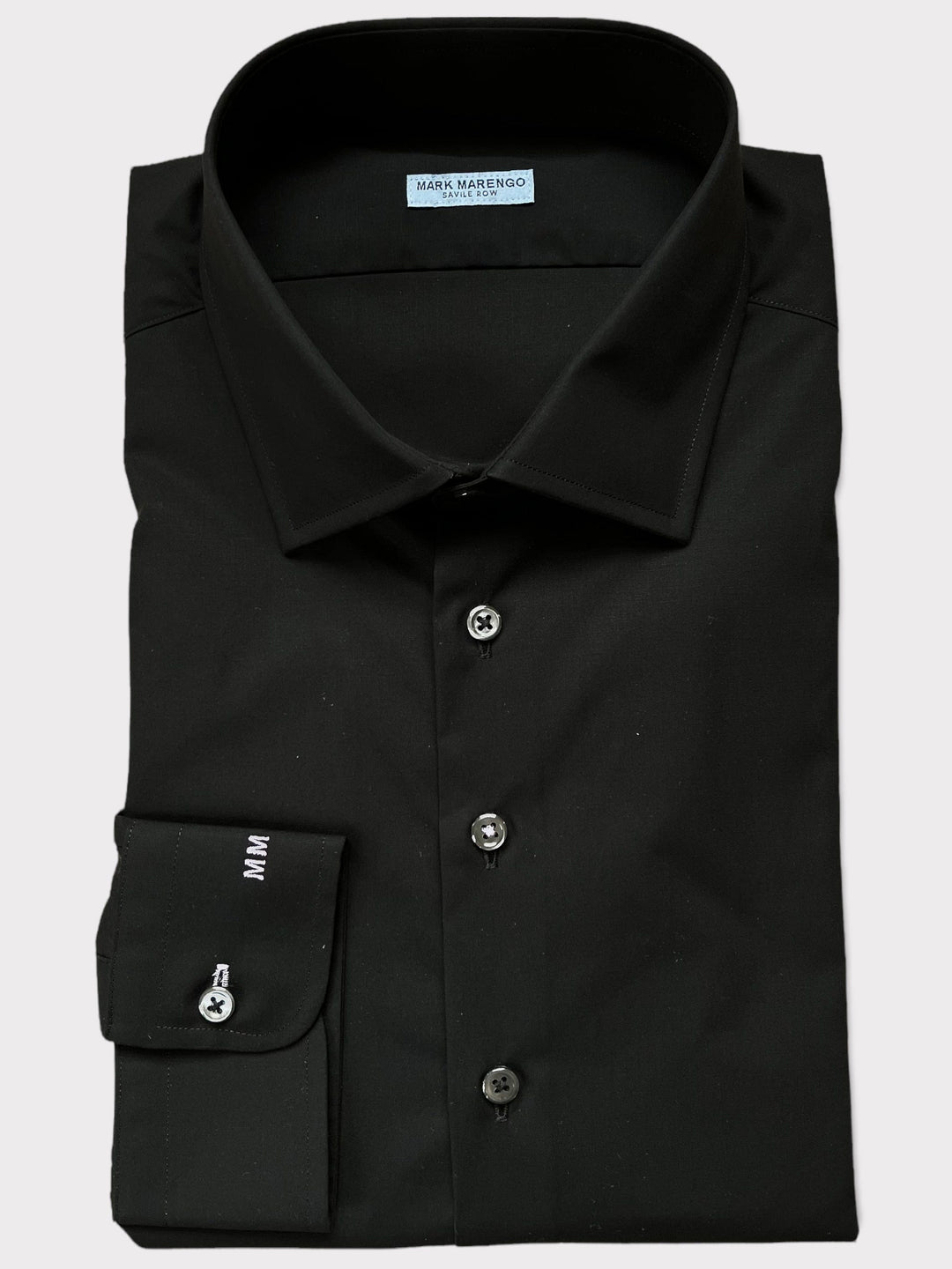 Black Stretch Poplin Shirt