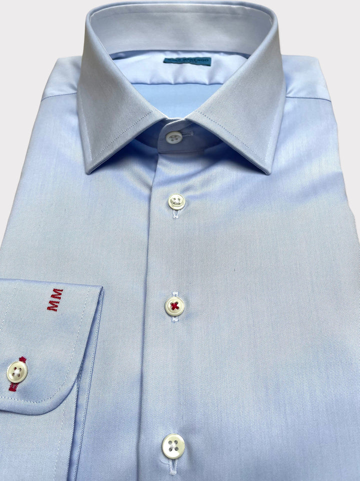 Light Blue Twill Travel Shirt