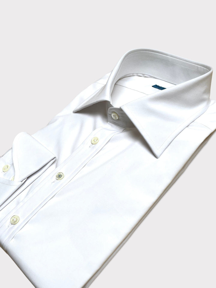 White Stretch Poplin Shirt