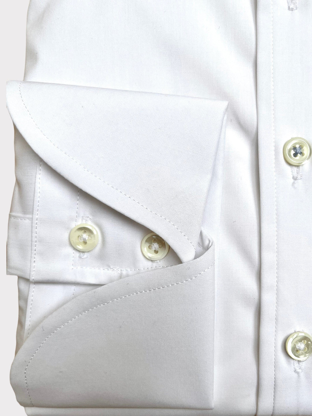 White Stretch Poplin Shirt