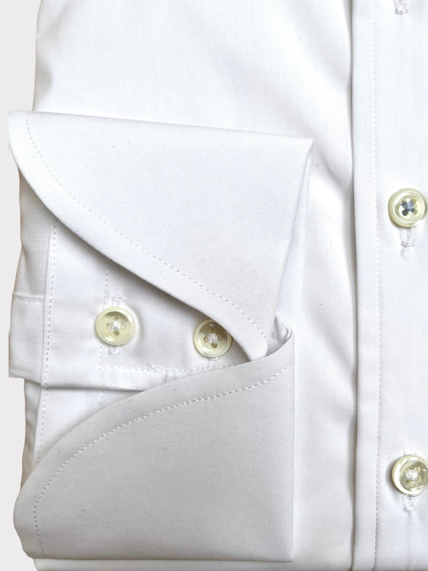 White Stretch Poplin Shirt