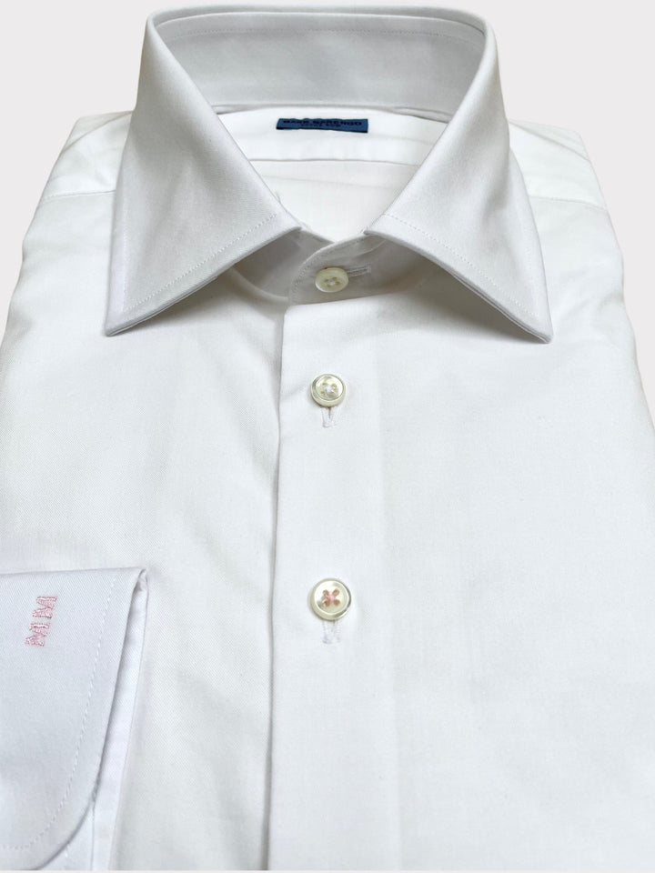 White Stretch Twill Shirt