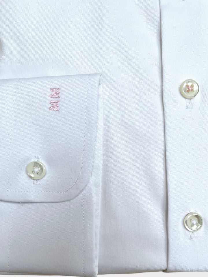 White Stretch Twill Shirt