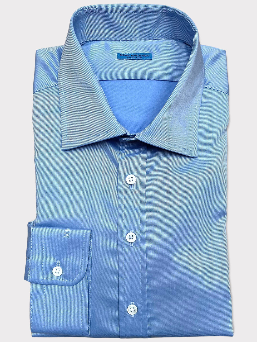 Chemise en sergé stretch bleu clair 