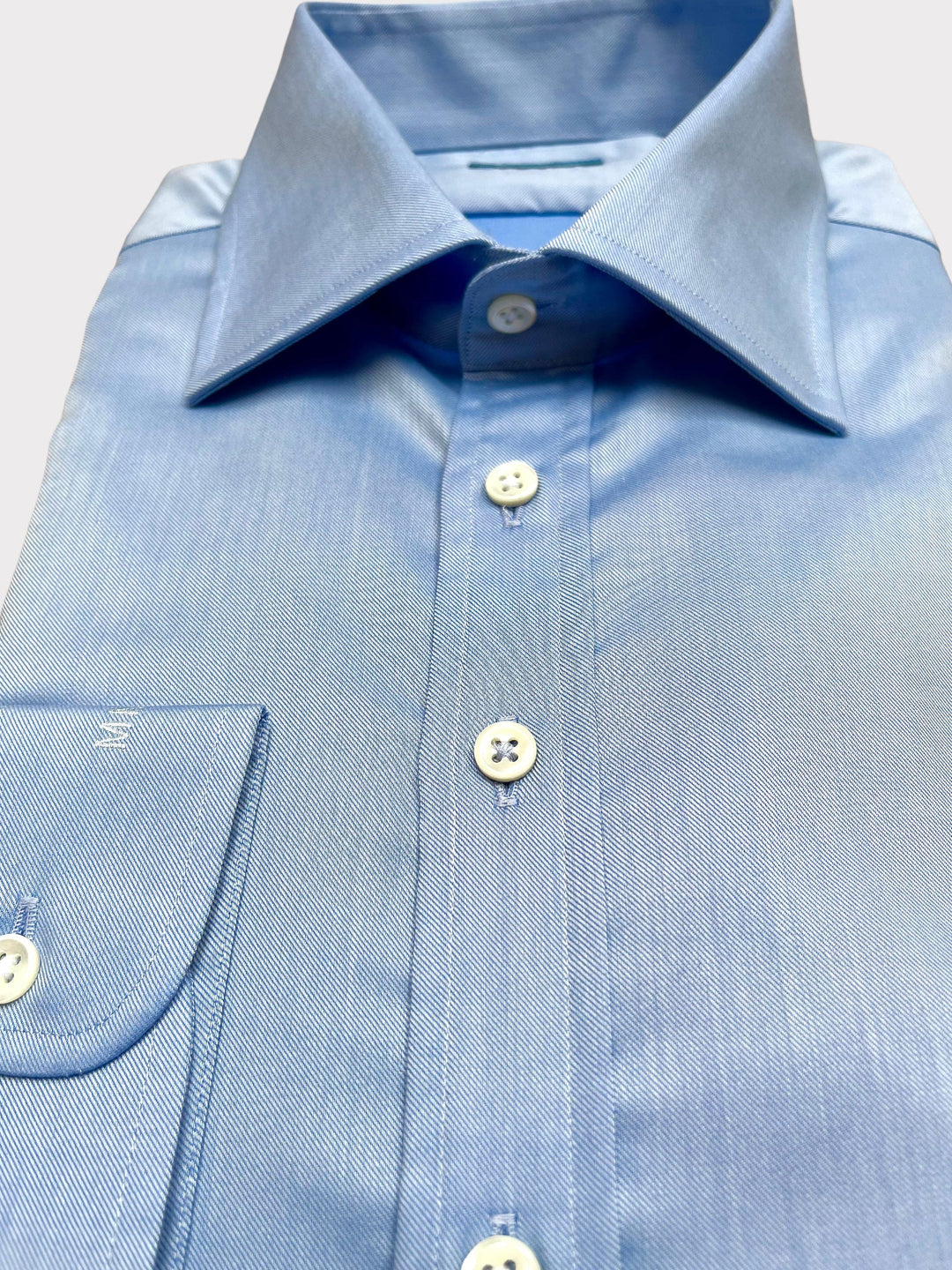 Light Blue Stretch Twill Shirt