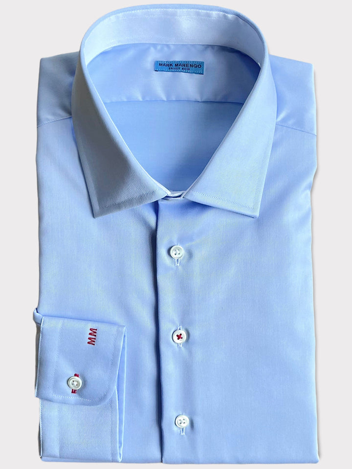 Light Blue Twill Travel Shirt