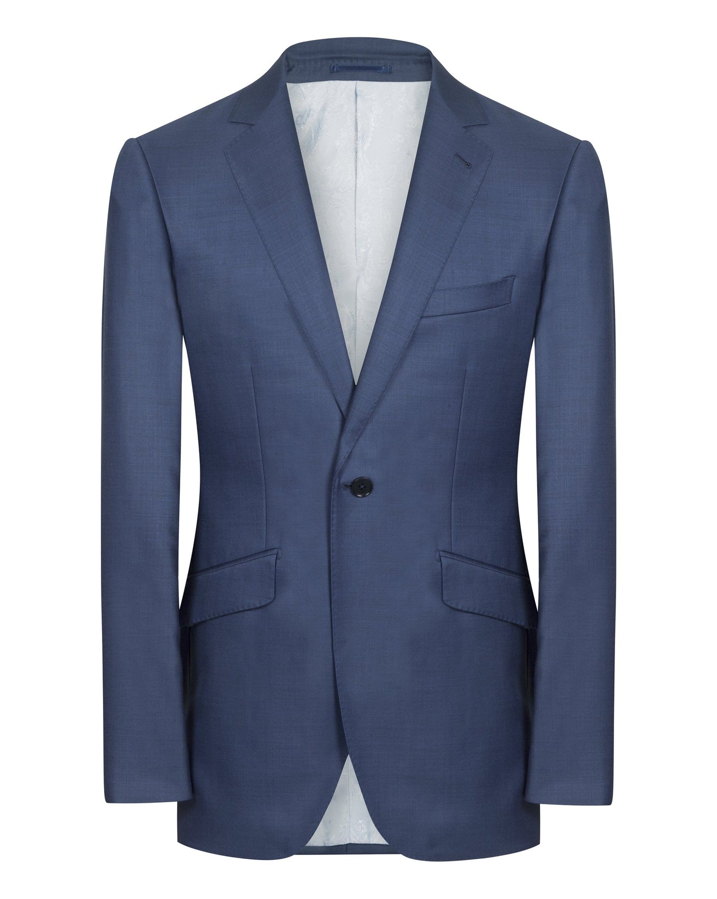 Blue Vivid Sharkskin Suit
