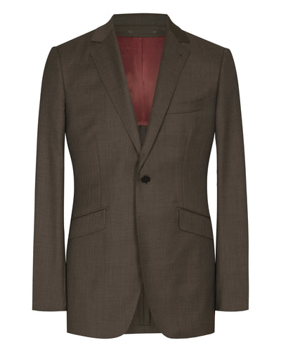 Dark Brown Sharkskin Suit - Mark marengo