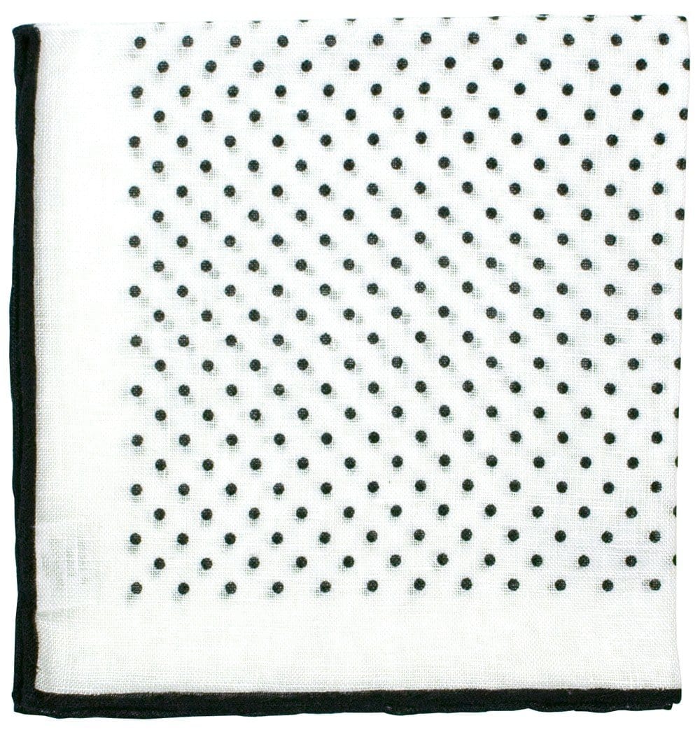 Black Polka Dot Pocket Square - Mark marengo