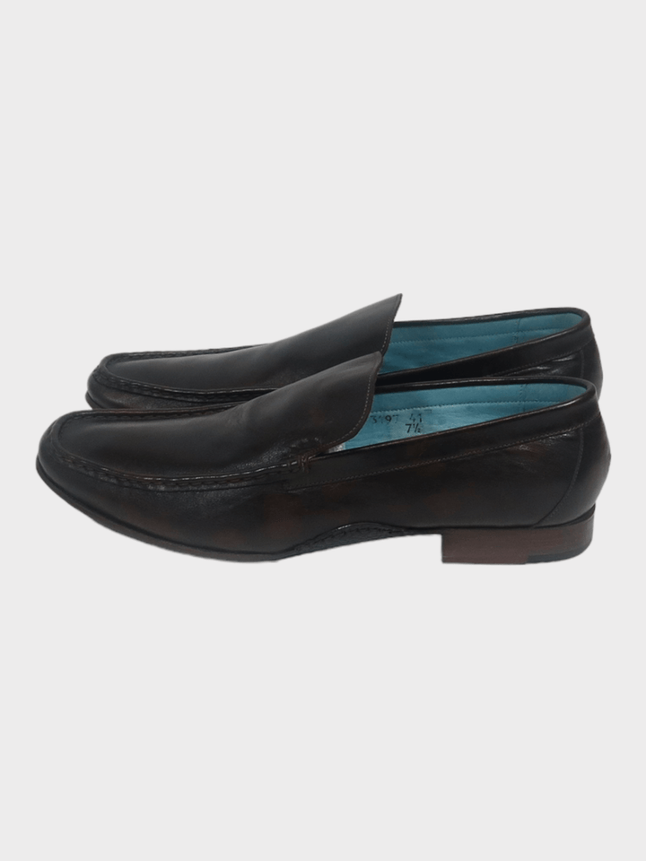 Mocassins en cuir marron foncé