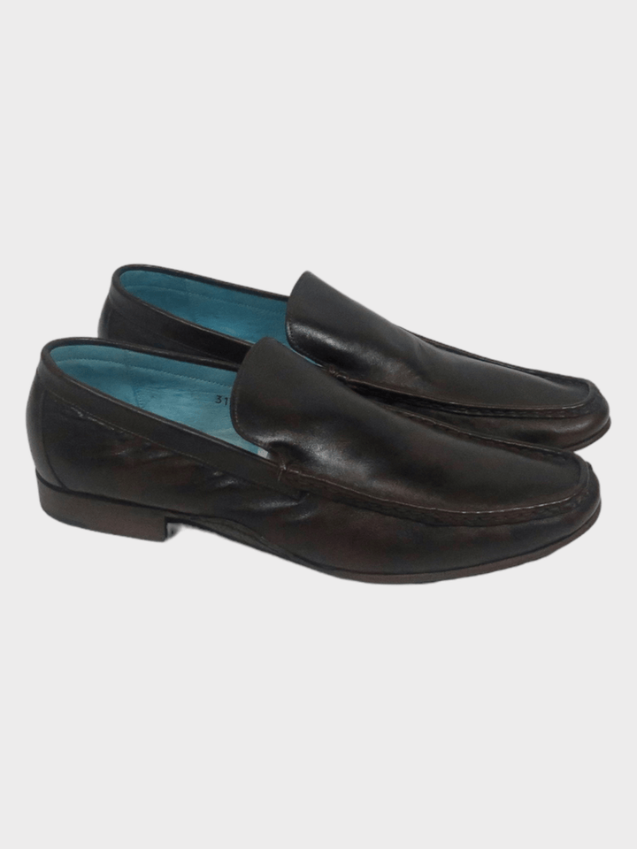 Mocassins en cuir marron foncé